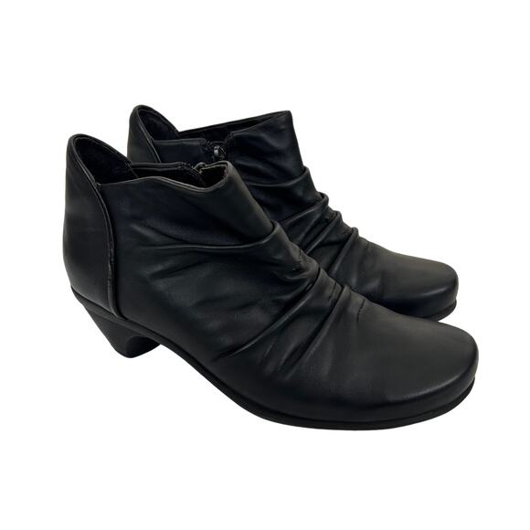 NAOT Black Leather Advance Slouch Booties Sz 7 - Picture 1 of 7